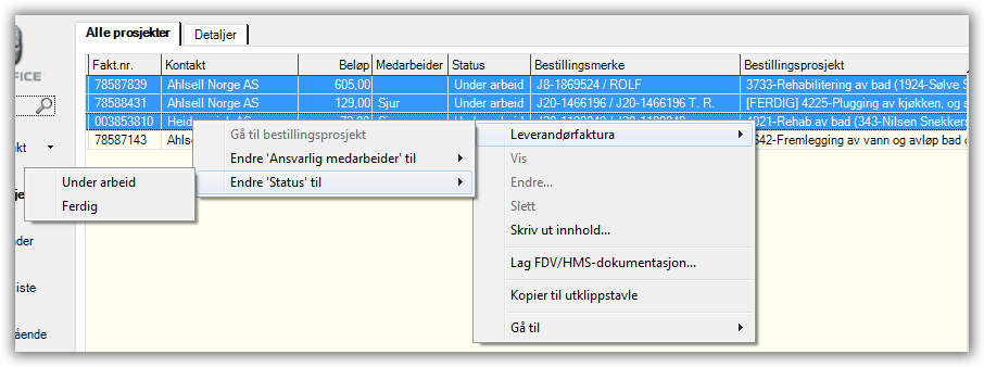 Leverandørfaktura fra grossist Nyheter i JOBOFFICE versjon 16.