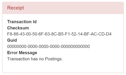 Kvitteringer - nytte Tilbakemelding etter behandling av transaksjon GUID dersom