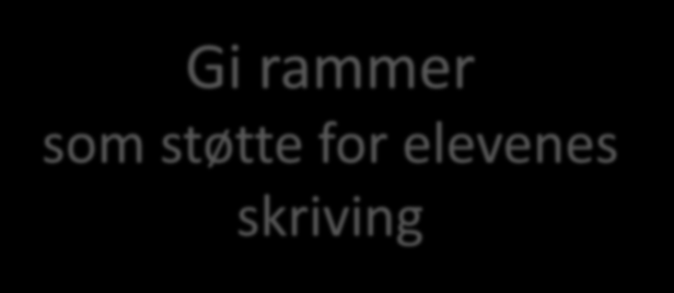 Gi rammer som støtte