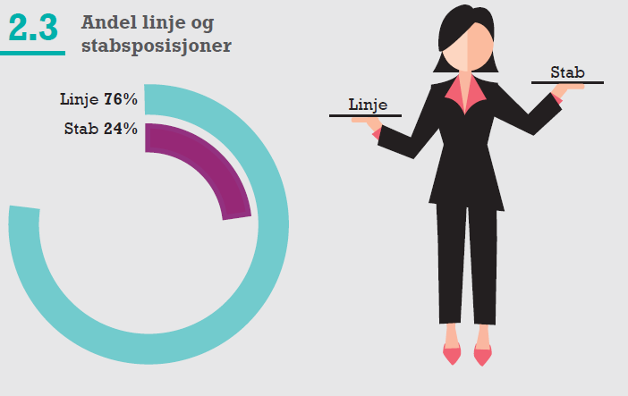 Hvorfor linje versus stab? Stabsposisjoner/støtteposisjoner Stillinger med støttefunksjon HR, juridiske stillinger, HMS, Kommunikasjon, IT, etc.