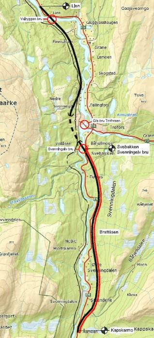 Forventet oppstart 2018-2021 E6 Kapskarmo-Brattåsen-Lien Proposisjon for Helgeland sør ble godkjent juni 2015.