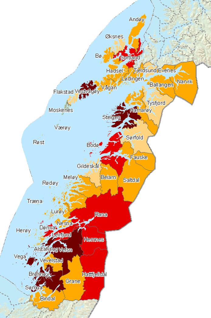 Antall melkekyr totalt i kommunen 1.