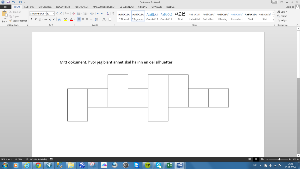 10. Gå til word-dokumentet du ønsker å ha silhuetten inn