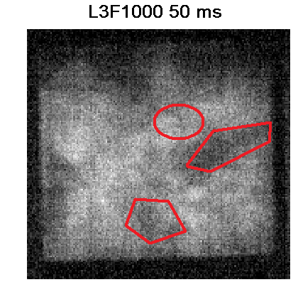 4.3. FILTER 37 Kamerasensorene går i metning ved 950 nm, dette vises ved svært høye gjennomsnittsverdier. Skalaen blir derfor altfor stor til at luminescensen kommer fram på grafen. Figur 4.