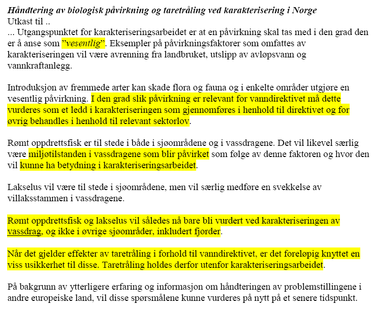 Vassforvaltinga og overordna styringssignal Kgl. res.