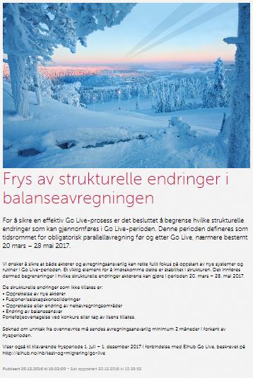 Frys av strukturelle endringer I perioden 20.