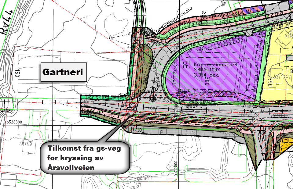 Utvidelse av Rv509, Sandnesveien til 4 felt mellom Folkvordveien og ny Rv44 6 24 Endringer av reguleringsplanene etter offentlig ettersyn 241 Mindre vesentlige påskrifter på tegninger Feil påskrift