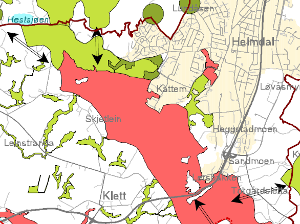 Forholdet til overordnet plan Området er uregulert. Da planarbeidet startet opp høsten 2011 viste gjeldende kommuneplanens arealdel 2007-18 området som landbruks-, natur- og friluftsområde (LNF).