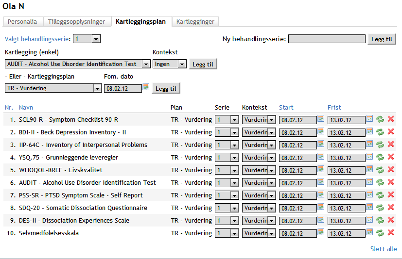 Kartleggingsplan forts.