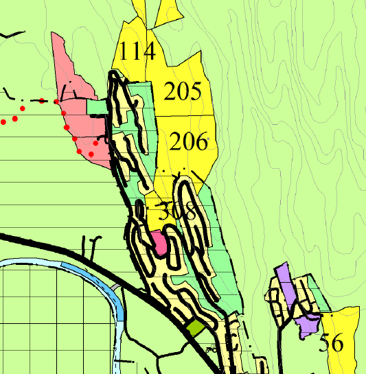 26 38 Skafjellåsen Gbnr: 114 / 7 Total størrelse: 45 daa Dagens formål: LNF Skog: 24,1 daa Foreslått formål: