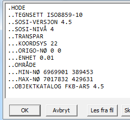 3. SOSI-KONTROLL Når all redigering er gjort kjøres SOSI-kontroll. SOSI-kontroll er et brukerprogram i FYSAK for å kvalitetskontrollere SOSI-filer mot en produktdefinisjon.