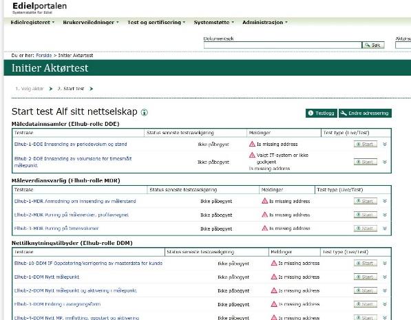 Krav til testmiljø PRODUKSJON TEST AKTØR A xml E D I F A C T AKTØR B Alle aktører må ha systemer som: 1.