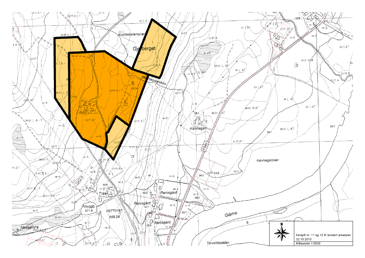 Innspill nr. 11 Idar Sverre Indseth - Rørosgård gnr.35, bnr.1. Nr.11 Nr.12 Nr.12 Innspill: Kort områdebeskrivelse: Byggeområde for 6 nye hytter vest for eksisterende hyttefelt.
