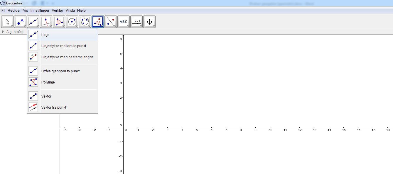 Øvelse 2. Noen funksjoner i GeoGebra I forrige øvelse så vi på hvordan vi kan lage ulike figurer i GeoGebra.