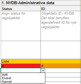 5.3 Filstruktur og format Det leveres ett NVDB-datasett (SOSI-fil) per objekttype. Endrede og slettede data kan bl.a. dokumenteres slik som er vist nedenfor.