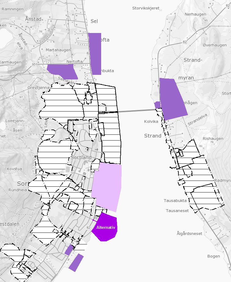 Nye områder: - Øst for byggmakker handel - Strandskog handel - Natsteinsøyra handel - jf.