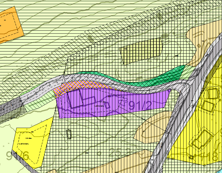 Rådmannen foreslår at IL2 nord for bekken omdefineres til samme grønne formål som vest for IL2 Foreslått omregulert fra industri/lager/midlertidig trafikkareal til Industri/Lager/bevaringssone