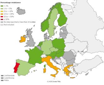 2003 VANKOMYCINRESISTENT E. FAECIUM I EUROPA 2008 2014 http://www.ecdc.europa.eu/en/healthtopics/antimicrobial_resistance/database/pages/map_reports.