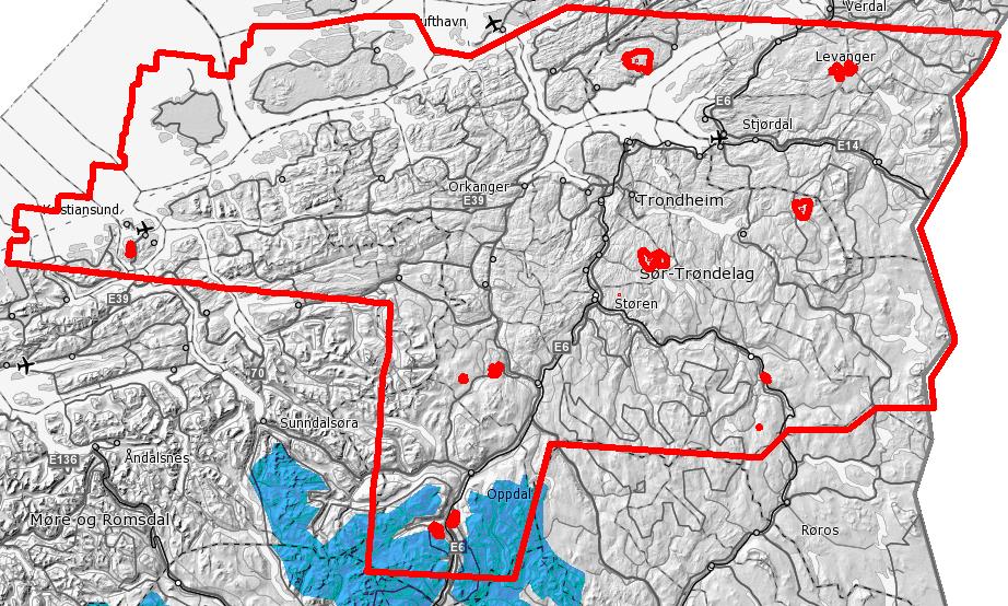 Kontroll mot laserdata 13 kontrollområder: 24 500 km 2 13 kontrollområder - Hårskallen 2012 2pkt - Leksvik-Mosvik 2014 2pkt -