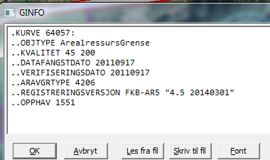 4.2 Redigere grenser F. o. m AR5 (og SOSI 4.0) er alle grensene av type Kurve. Finn ut hvor grensen skal gå. Bruk ortofoto, måling fra felt eller manustegning.