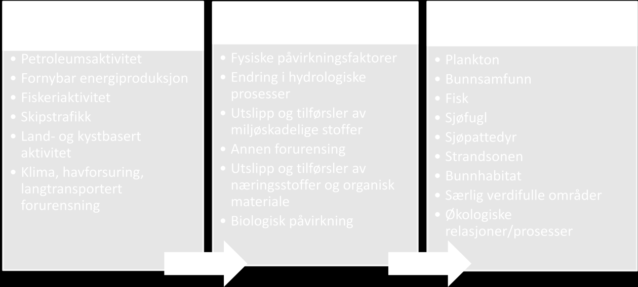 1.2.2 Anbefalinger for senere arbeid Arbeidet med metodikken for å gjennomføre økosystembasert forvaltning er et utviklingsarbeid, og metodikken som anvendes er under stadig utvikling.