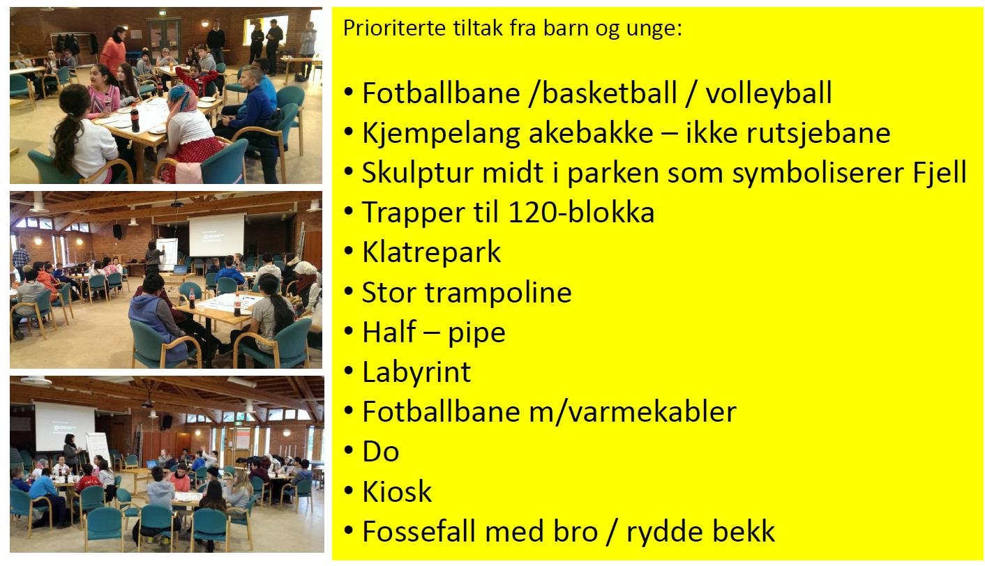 DUMPA November 2013 Prioriterte tiltak voksne Ski + aking (IIII) Fotball (IIII) Sykling om sommeren (III) Brakke med vann og strøm