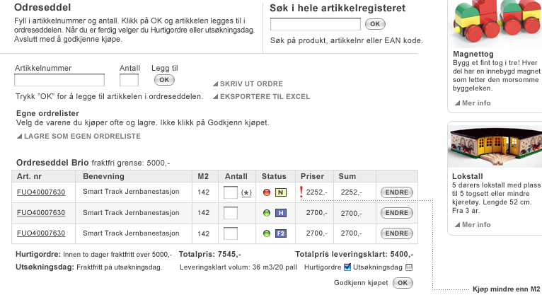 2. Å handle rask gjennomgang STEG 1: Velg i menyen til venstre hvordan du vil handle: A) Etter varegrupper klikk på varegruppe og deretter eventuell undergruppe B) Fokusprodukter klikk på