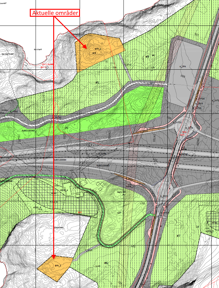 12-(17) STØY Figur 6 Aktuelle områder for fritidsboliger BFR_1 På området planlegges det etablering av to fritidsboliger.