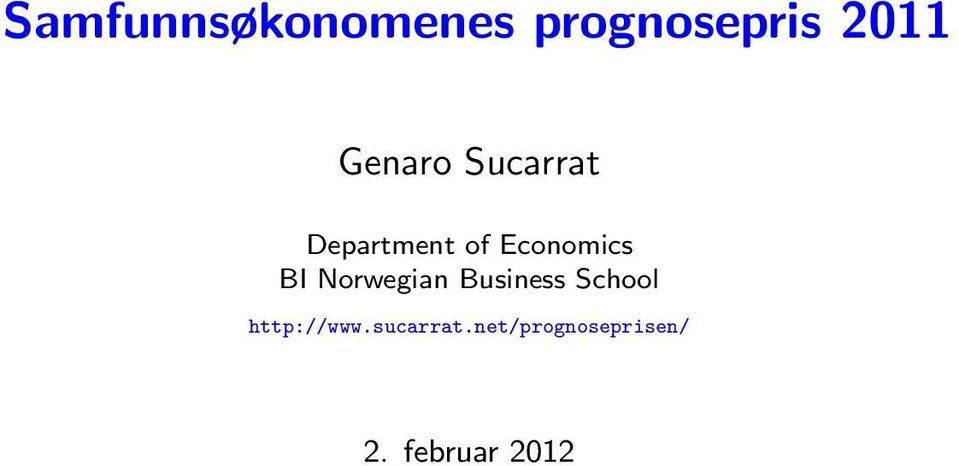 BI Norwegian Business School http://www.