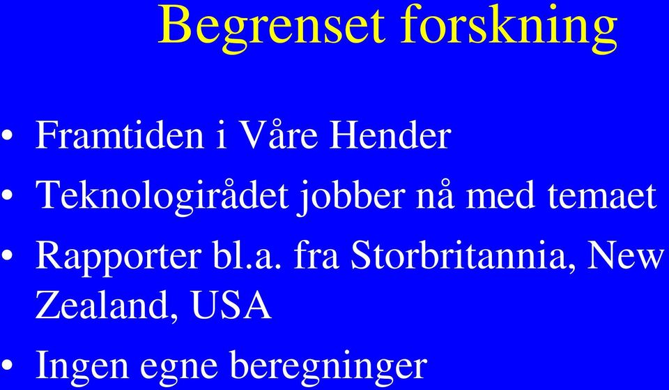 temaet Rapporter bl.a. fra