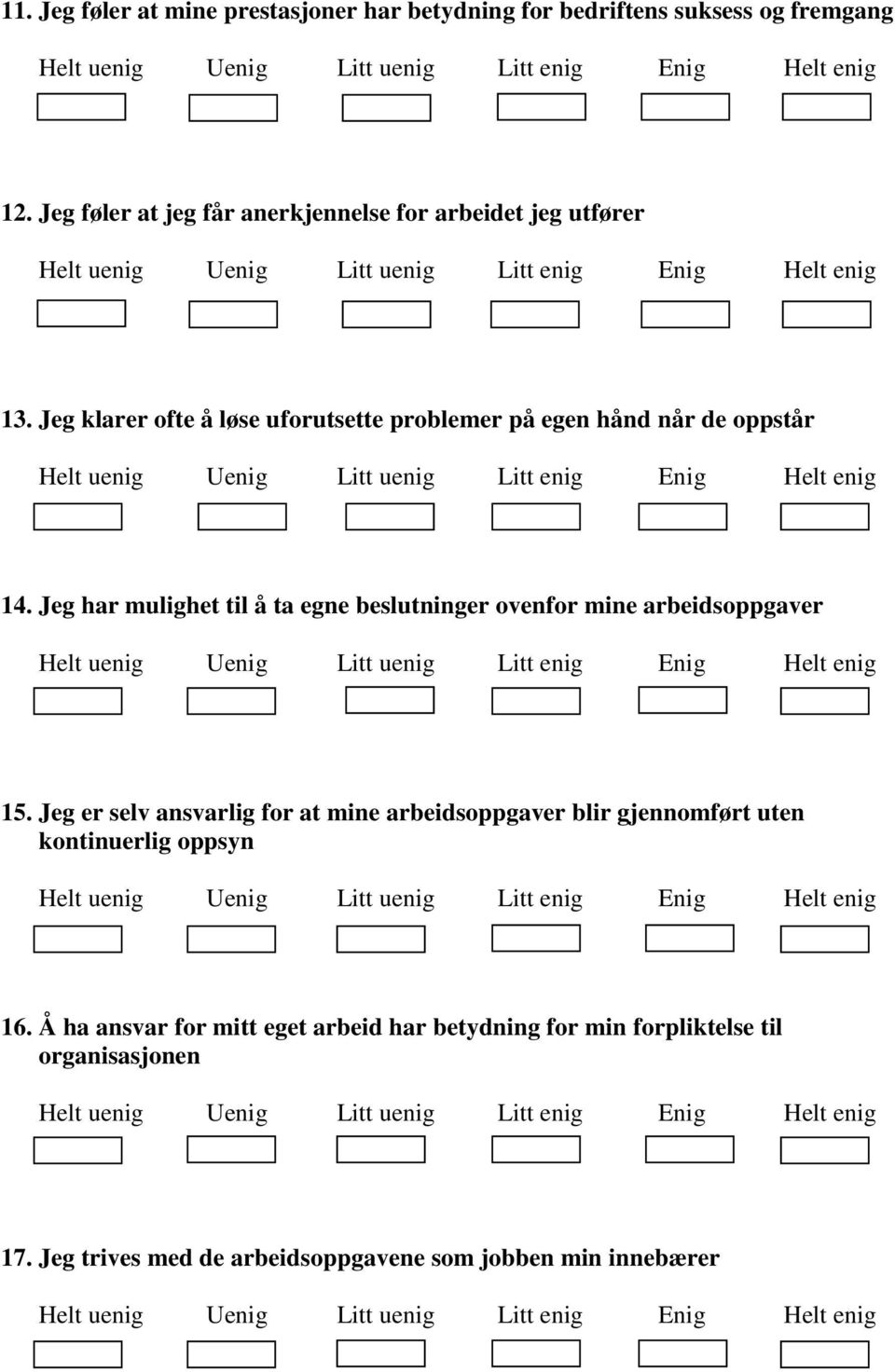 Jeg klarer ofte å løse uforutsette problemer på egen hånd når de oppstår 14.