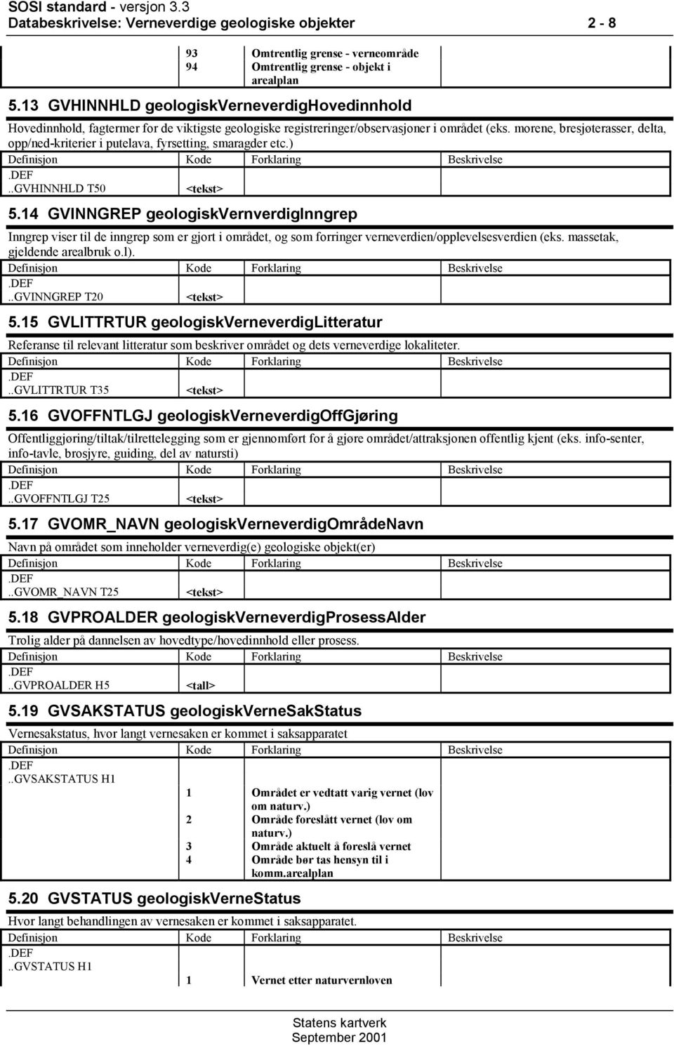 morene, bresjøterasser, delta, opp/ned-kriterier i putelava, fyrsetting, smaragder etc.)..gvhinnhld T50 5.