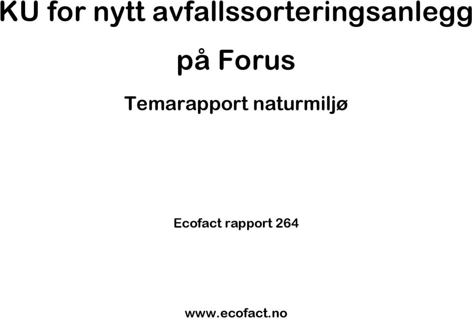 på Forus Temarapport