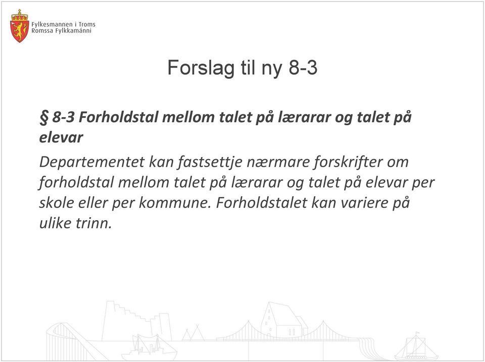 forskrifter om forholdstal mellom talet på lærarar og talet på