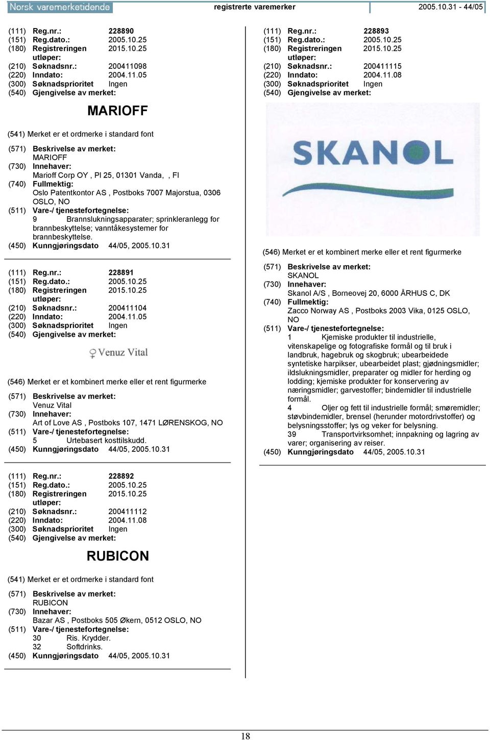 15 (220) Inndato: 2004.11.