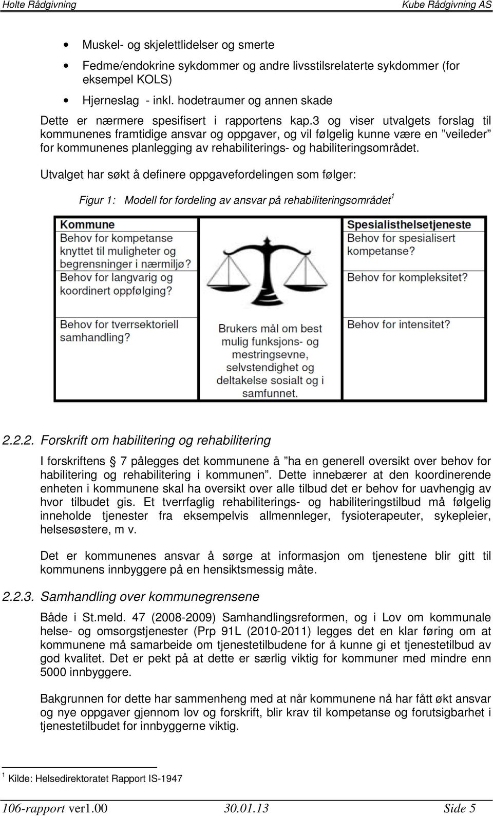 3 og viser utvalgets forslag til kommunenes framtidige ansvar og oppgaver, og vil følgelig kunne være en veileder for kommunenes planlegging av rehabiliterings- og habiliteringsområdet.