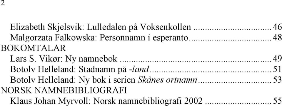 Vikør: Ny namnebok... 49 Botolv Helleland: Stadnamn på -land.