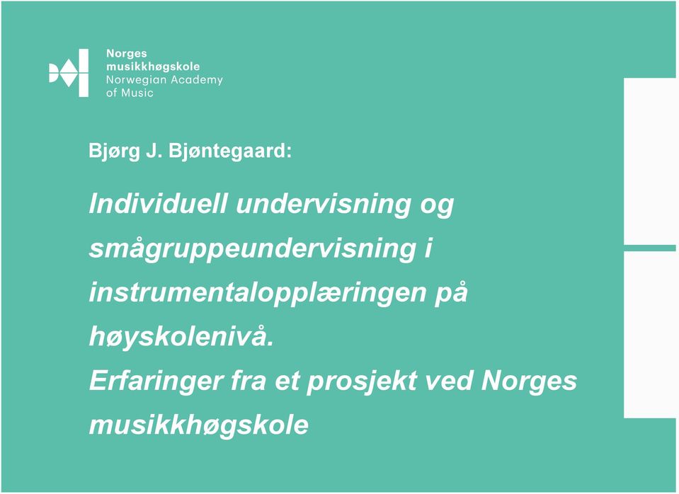 smågruppeundervisning i