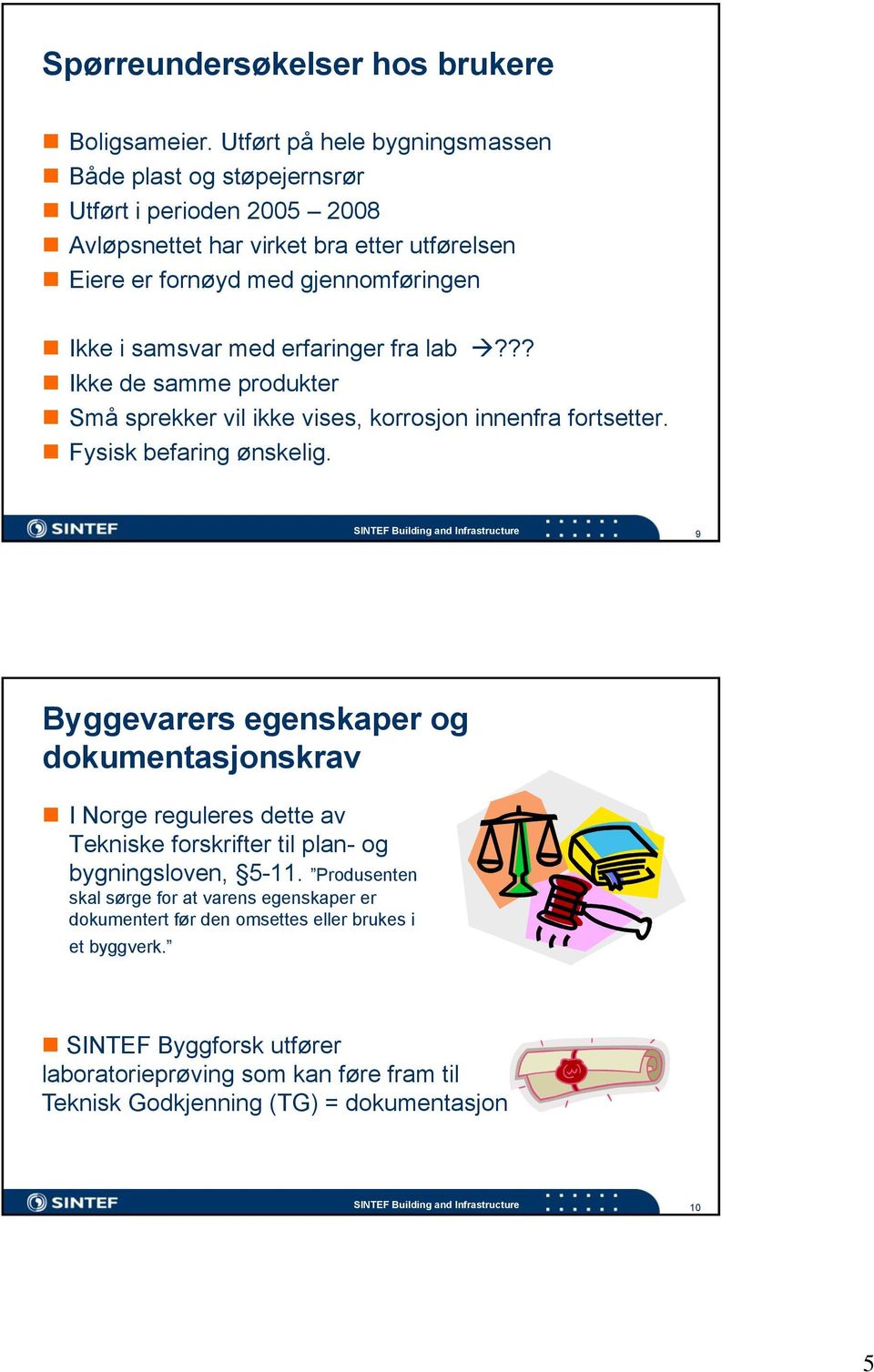 erfaringer fra lab??? Ikke de samme produkter Små sprekker vil ikke vises, korrosjon innenfra fortsetter. Fysisk befaring ønskelig.