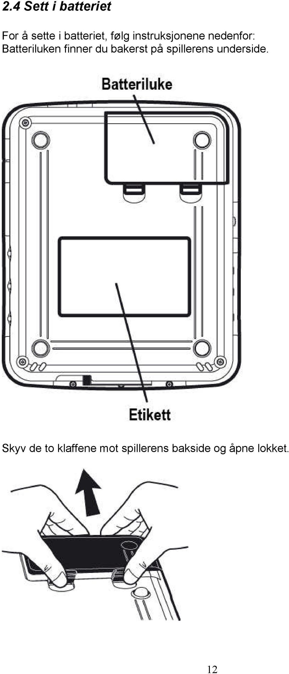 finner du bakerst på spillerens underside.