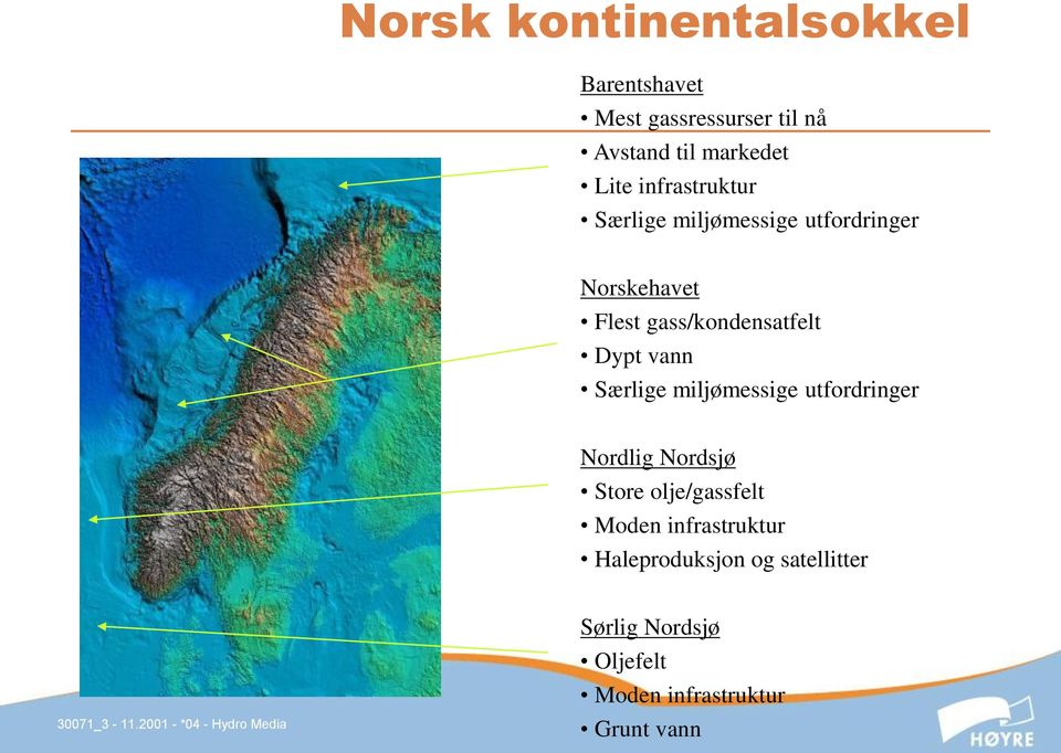 Særlige miljømessige utfordringer Nordlig Nordsjø Store olje/gassfelt Moden infrastruktur