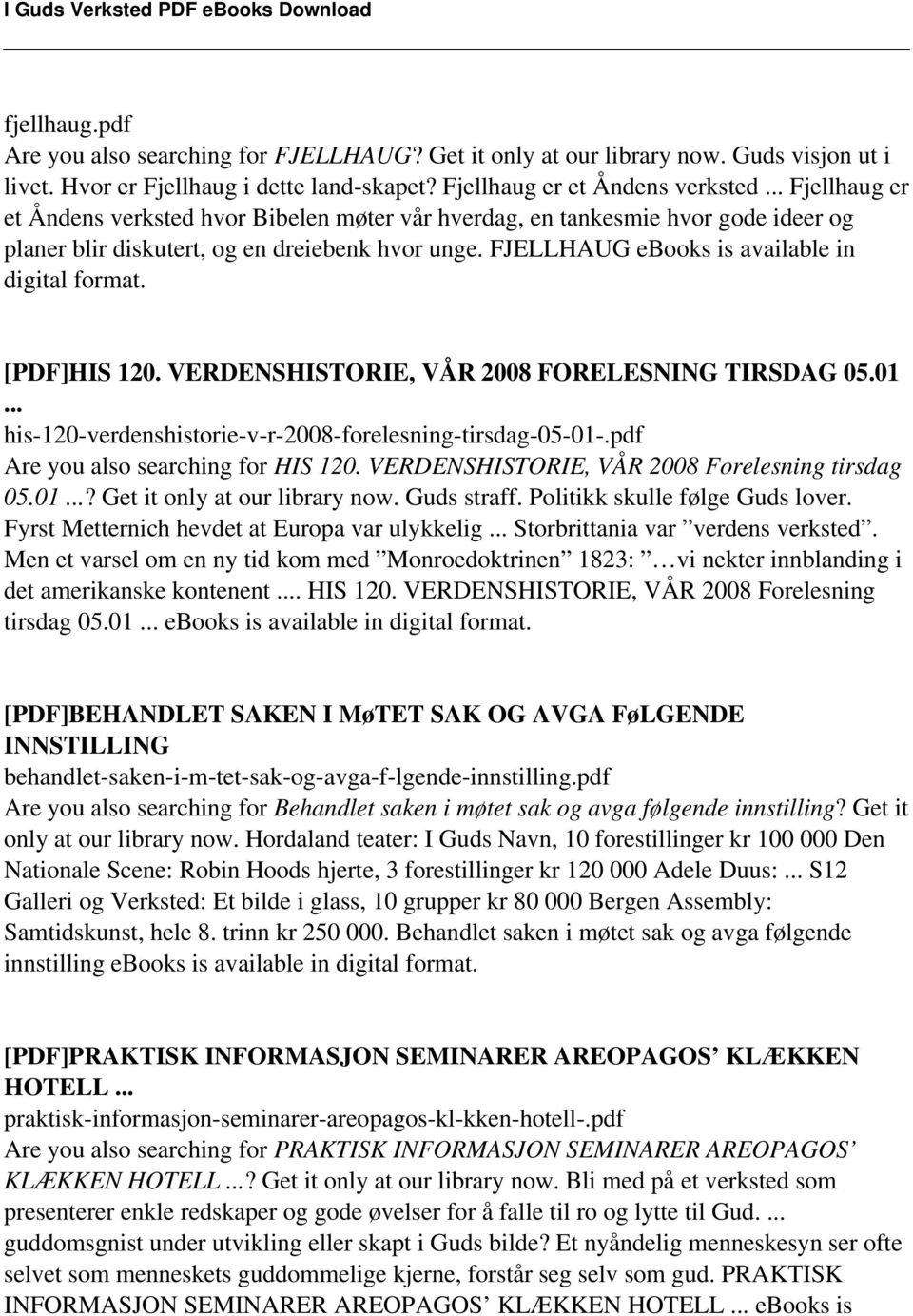 [PDF]HIS 120. VERDENSHISTORIE, VÅR 2008 FORELESNING TIRSDAG 05.01... his-120-verdenshistorie-v-r-2008-forelesning-tirsdag-05-01-.pdf Are you also searching for HIS 120.