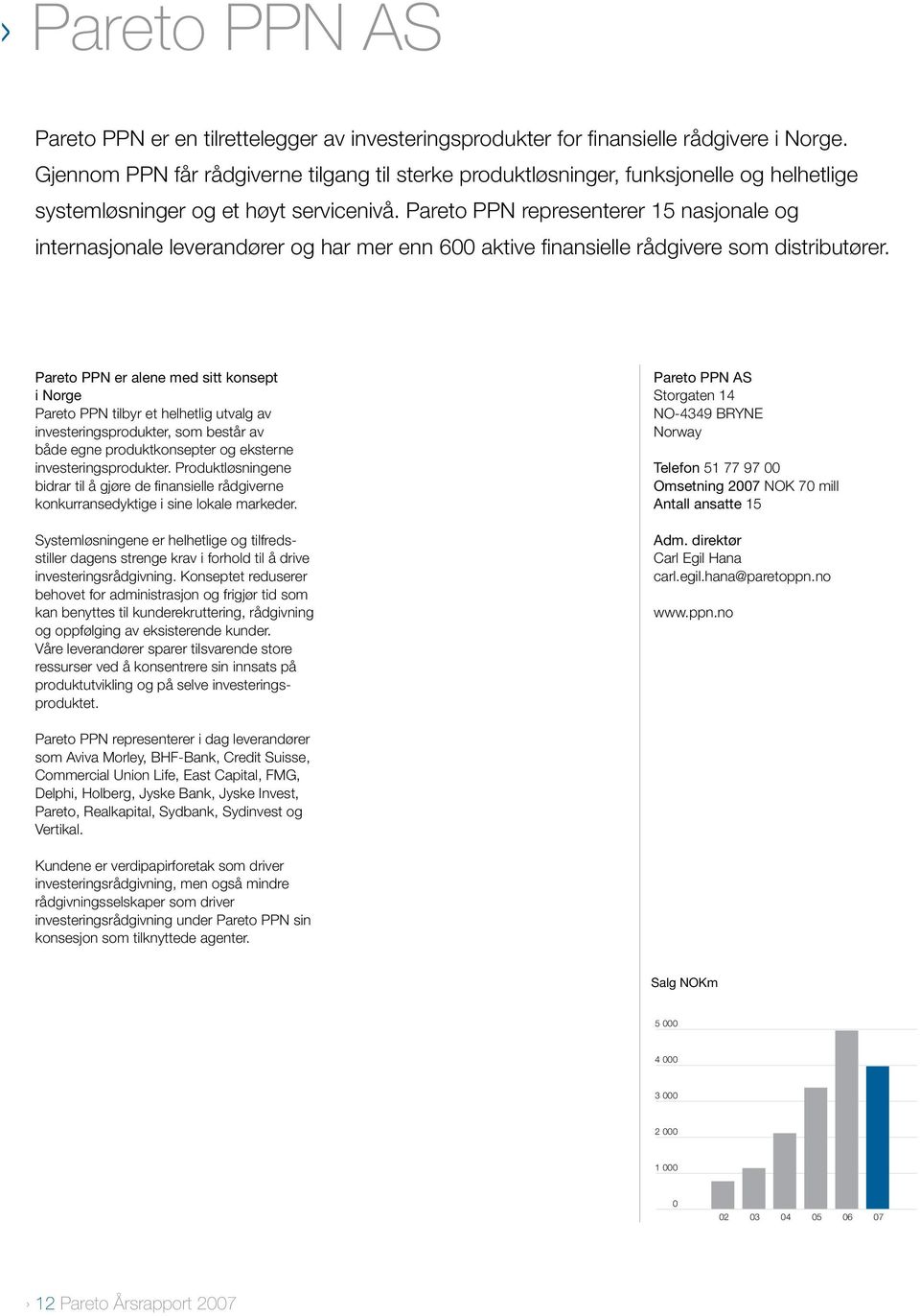 Pareto PPN representerer 15 nasjonale og internasjonale leverandører og har mer enn 600 aktive finansielle rådgivere som distributører.