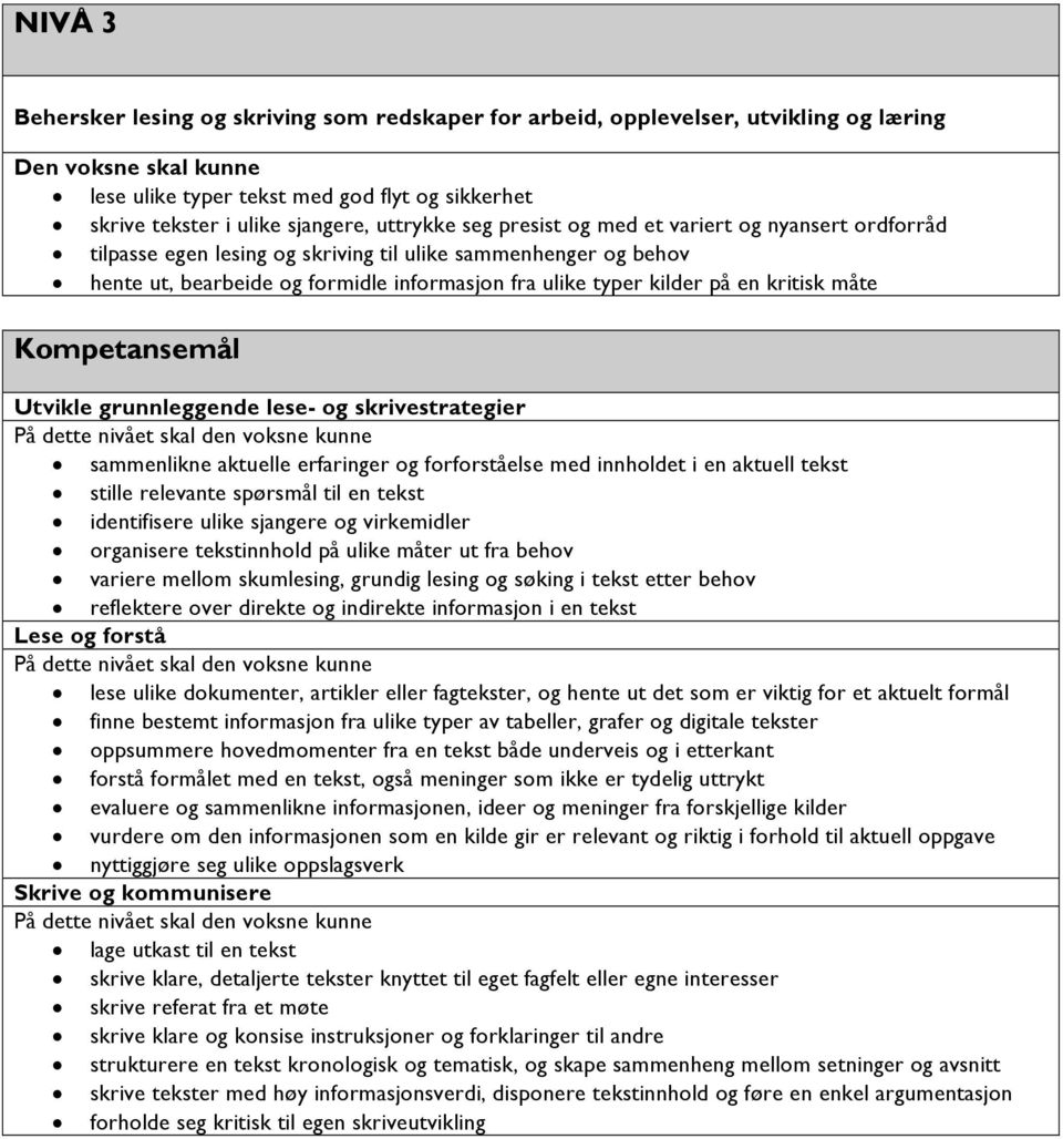 kritisk måte Kompetansemål Utvikle grunnleggende lese- og skrivestrategier sammenlikne aktuelle erfaringer og forforståelse med innholdet i en aktuell tekst stille relevante spørsmål til en tekst