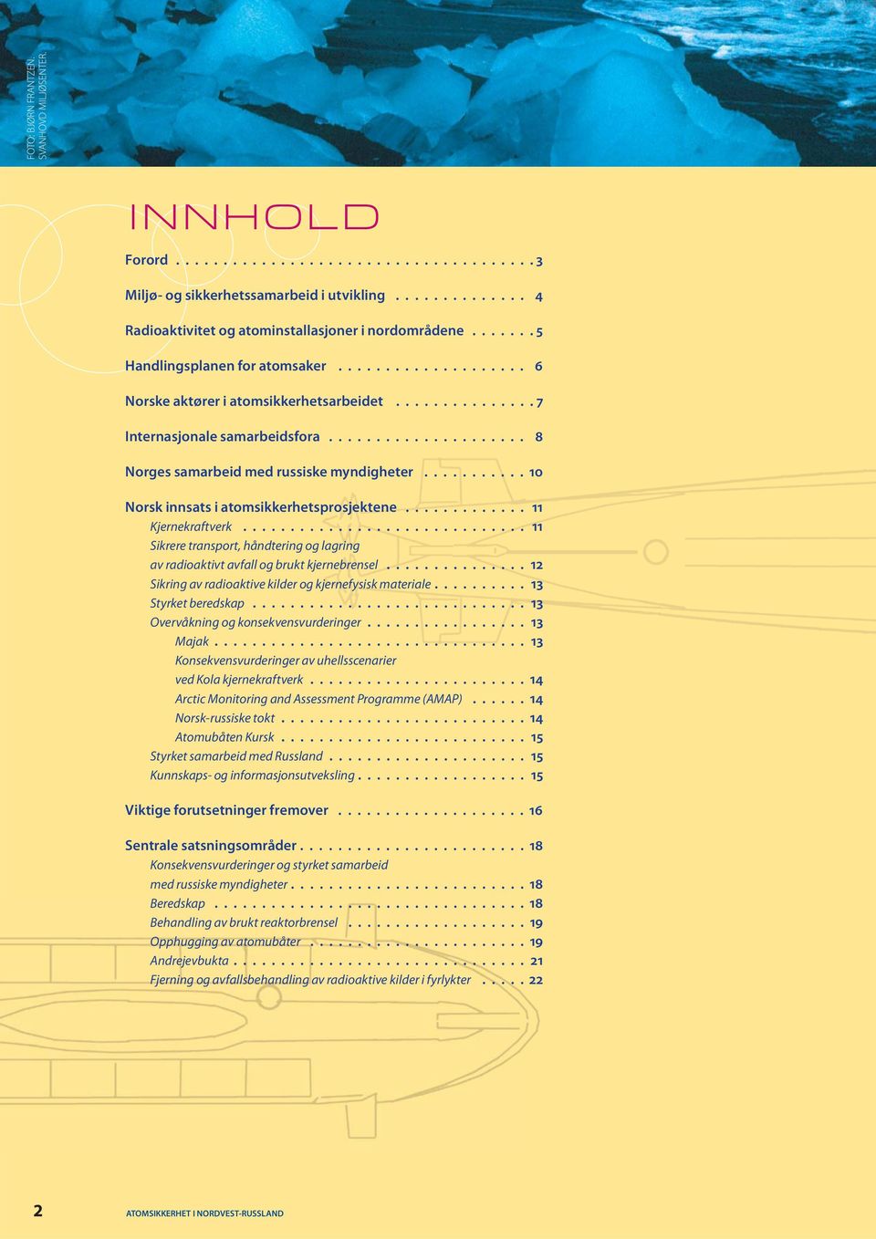 .......... 10 Norsk innsats i atomsikkerhetsprosjektene............. 11 Kjernekraftverk.............................. 11 Sikrere transport, håndtering og lagring av radioaktivt avfall og brukt kjernebrensel.