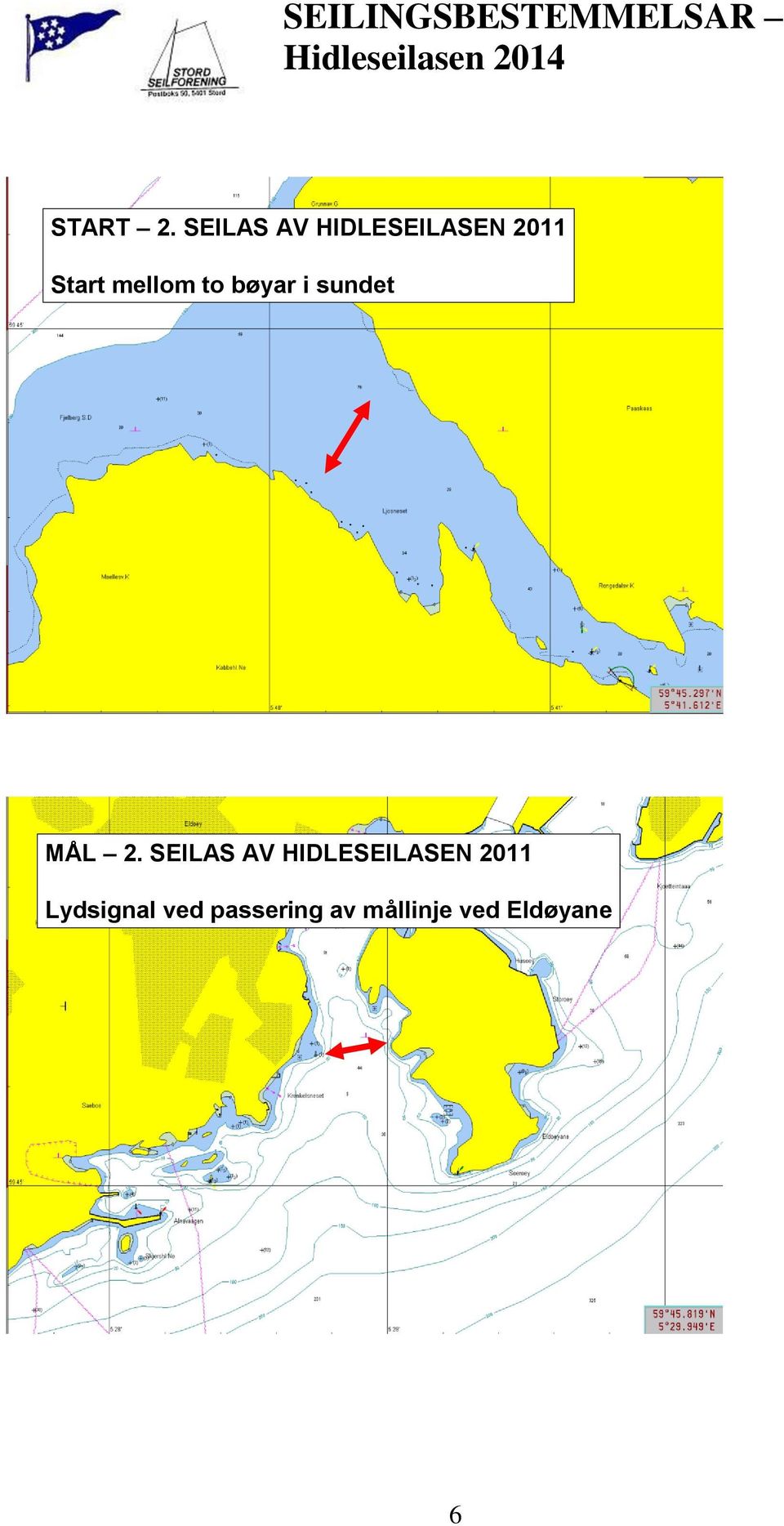 mellom to bøyar i sundet MÅL 2.