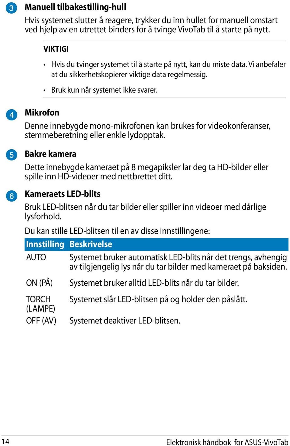 Mikrofon Denne innebygde mono-mikrofonen kan brukes for videokonferanser, stemmeberetning eller enkle lydopptak.