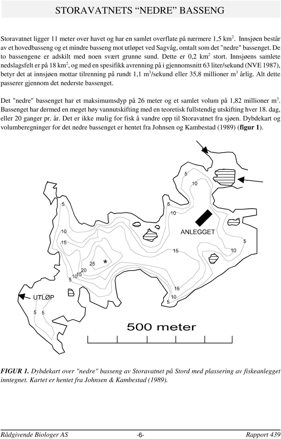 Innsjøens samlete nedslagsfelt er på 18 km 2, og med en spesifikk avrenning på i gjennomsnitt 63 liter/sekund (NVE 1987), betyr det at innsjøen mottar tilrenning på rundt 1,1 m 3 /sekund eller 35,8