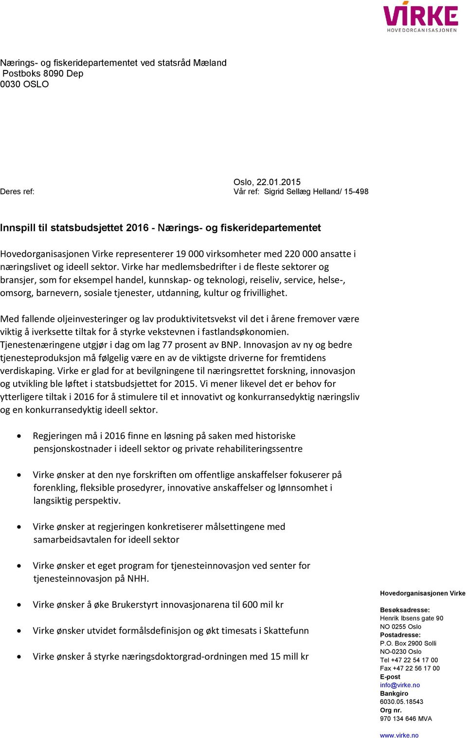 næringslivet og ideell sektor.