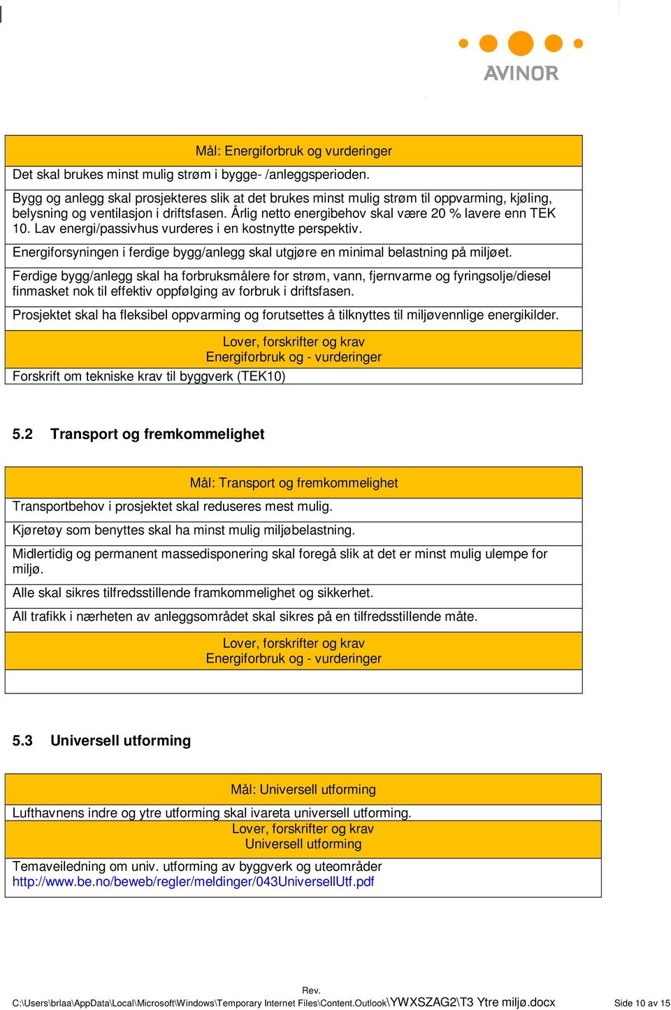 Lav energi/passivhus vurderes i en kostnytte perspektiv. Energiforsyningen i ferdige bygg/anlegg skal utgjøre en minimal belastning på miljøet.